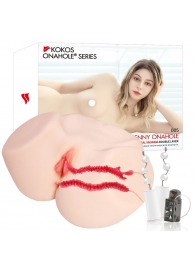 Мастурбатор-полуторс с двойным слоем материала и вибрацией Jenny Onahole Real Vagina - KOKOS - в Одинцово купить с доставкой