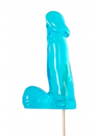 Голубой леденец в форме члена со вкусом блю кюрасао - 173 гр. - Sosuчki - купить с доставкой в Одинцово