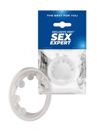 Эрекционное кольцо с мягкой стимулирующей насадкой - Sex Expert - в Одинцово купить с доставкой