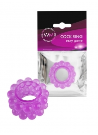 Лиловое эрекционное кольцо с 2 рядами стимулирующих шариков - Erowoman-Eroman - в Одинцово купить с доставкой