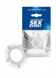 Эластичное эрекционное кольцо с шишечками и шипами - Sex Expert - в Одинцово купить с доставкой