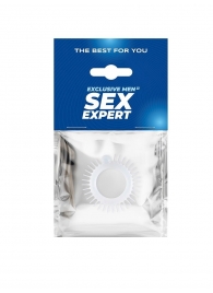 Эластичное эрекционное кольцо с шипиками и шариком - Sex Expert - в Одинцово купить с доставкой