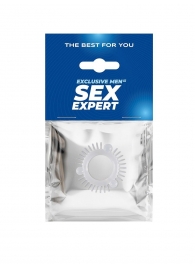 Эластичное эрекционное кольцо с 3 шариками и шипами - Sex Expert - в Одинцово купить с доставкой
