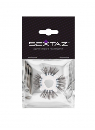 Эластичное эрекционное кольцо с черными «ресничками» - Sextaz - в Одинцово купить с доставкой