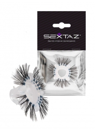 Эластичное эрекционное кольцо с черными «ресничками» - Sextaz - в Одинцово купить с доставкой