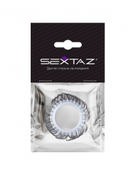 Эластичное эрекционное колечко с черными «ресничками» - Sextaz - в Одинцово купить с доставкой