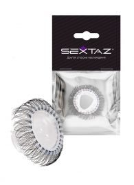 Эластичное эрекционное кольцо с длинными черными «ресничками» - Sextaz - в Одинцово купить с доставкой