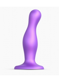 Фиолетовая насадка Strap-On-Me Dildo Plug Curvy size M - Strap-on-me - купить с доставкой в Одинцово