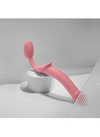 Розовый безремневой страпон Strap-on-me Semi-Realistic Bendable Strap-On size L - Strap-on-me - купить с доставкой в Одинцово