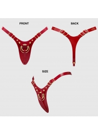 Красный пояс для фиксации насадок Strap-On-Me Leatherette Harness Fabulous - Strap-on-me - купить с доставкой в Одинцово