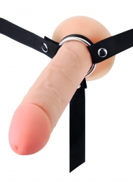 Мужской полый страпон на регулируемых ремешках - 22 см. - Sex Expert - купить с доставкой в Одинцово