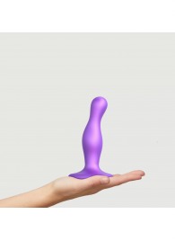 Фиолетовая насадка Strap-On-Me Dildo Plug Curvy size S - Strap-on-me - купить с доставкой в Одинцово
