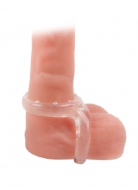 Прозрачное двойное эрекционное кольцо - Sex Expert - в Одинцово купить с доставкой