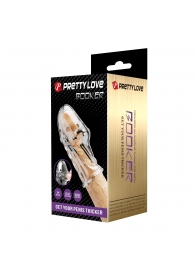 Прозрачная насадка на пенис Booker - 8 см. - Baile - в Одинцово купить с доставкой