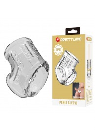 Прозрачная насадка на пенис и мошонку - Baile - в Одинцово купить с доставкой