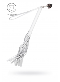 Белая кожаная плеть - 50 см. - Pecado - купить с доставкой в Одинцово