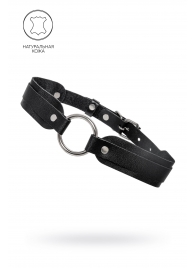 Черный кожаный чокер-ошейник со скруглёнными углами - Pecado - купить с доставкой в Одинцово