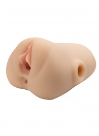 Телесный мастурбатор с вибрацией Double Pounder Vibrating Squeeze Stroker - Pipedream - в Одинцово купить с доставкой