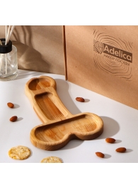 Деревянное блюдо для подачи в форме члена (25 х 16,5 х 1,7 см) - Сима-Ленд - купить с доставкой в Одинцово