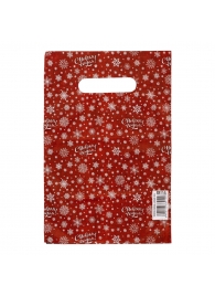 Красный подарочный новогодний пакет с вырубной ручкой (20х30 см) - Сима-Ленд - купить с доставкой в Одинцово