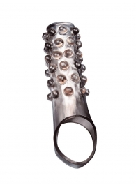 Дымчатая насадка на пенис с выпуклостями - 11 см. - Sex Expert - в Одинцово купить с доставкой