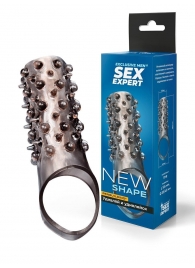 Дымчатая насадка на пенис с шипами и выпуклостями - 12,5 см. - Sex Expert - в Одинцово купить с доставкой