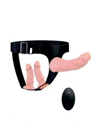 Женский страпон с 3 насадками и вибрацией - Erowoman-Eroman - купить с доставкой в Одинцово