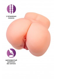 Реалистичный мастурбатор в форме попки с двумя любовными входами - No Name - в Одинцово купить с доставкой