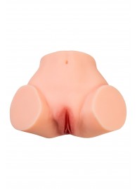 Телесный реалистичный мастурбатор-полуторс с 2 любовными входами - No Name - в Одинцово купить с доставкой