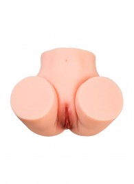 Телесный мастурбатор в форме попки с 2 любовными входами - No Name - в Одинцово купить с доставкой