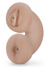 Телесный люминесцентный двусторонний мастурбатор Tasha - Blush Novelties - в Одинцово купить с доставкой