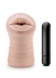 Телесный мастурбатор-ротик Nicole Vibrating Masturbator - Blush Novelties - в Одинцово купить с доставкой