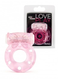Розовое эрекционное виброкольцо с бабочкой - 1137 - в Одинцово купить с доставкой