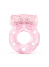 Розовое эрекционное виброкольцо с бабочкой - 1137 - в Одинцово купить с доставкой