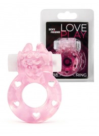 Розовое эрекционное виброкольцо в форме зайчика - 1137 - в Одинцово купить с доставкой