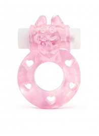 Розовое эрекционное виброкольцо в форме зайчика - 1137 - в Одинцово купить с доставкой