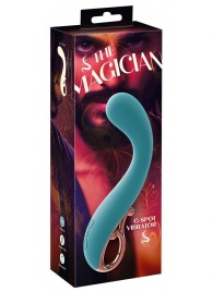 Бирюзовый вибратор для точки G The Magician G-Spot Vibrator - 19 см. - Orion