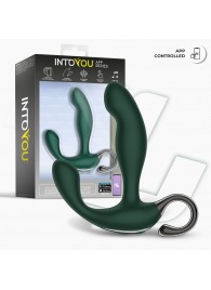 Зеленый вибромассажёр простаты Greeny - 12,8 см. - Intoyou - в Одинцово купить с доставкой