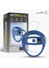Синее интерактивное эрекционное виброкольцо Rank - Intoyou - в Одинцово купить с доставкой