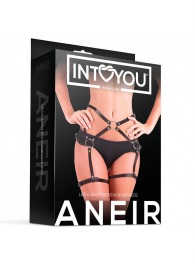 Черные стрепы на бёдра Aneir - Intoyou - купить с доставкой в Одинцово