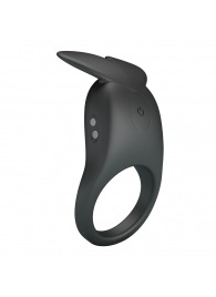 Черное перезаряжаемое виброкольцо Carlton - Baile - в Одинцово купить с доставкой