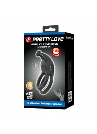 Черное перезаряжаемое виброкольцо Goodwin - Baile - в Одинцово купить с доставкой