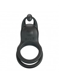 Черное перезаряжаемое виброкольцо Goodwin - Baile - в Одинцово купить с доставкой