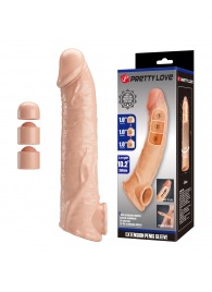Телесный фаллоудлинитель с подхватом мошонки Silas - 26 см. - Baile - в Одинцово купить с доставкой