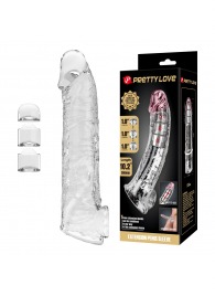 Прозрачный фаллоудлинитель с подхватом мошонки Silas - 26 см. - Baile - в Одинцово купить с доставкой