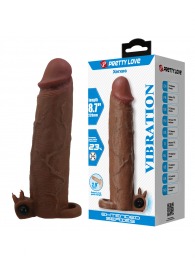 Коричневая насадка на пенис Xerxes - 22 см. - Baile - в Одинцово купить с доставкой