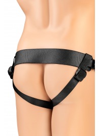 Телесный фаллопротез на черных ремнях Conall - 15 см. - ToyFa - купить с доставкой в Одинцово