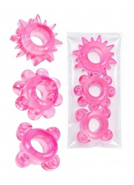 Комплект из 3 розовых эрекционных колец - Erowoman-Eroman - в Одинцово купить с доставкой