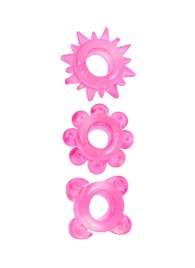 Комплект из 3 розовых эрекционных колец - Erowoman-Eroman - в Одинцово купить с доставкой