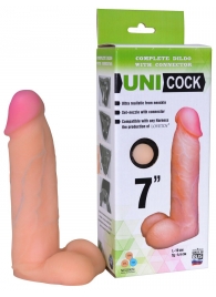 Фаллическая насадка Харнесс UNICOCK 7  - 19 см. - LOVETOY (А-Полимер) - купить с доставкой в Одинцово